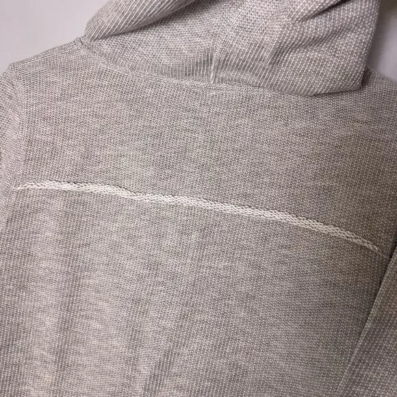 Soft Surroundings Womens Pullover Hoodie Sz XL Gray Pique Knit - Picture 16 of 16